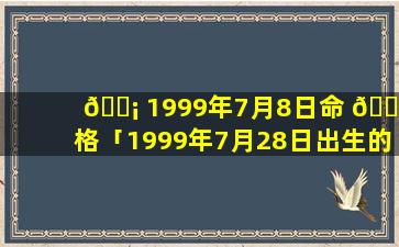 🐡 1999年7月8日命 🌻 格「1999年7月28日出生的人命运」